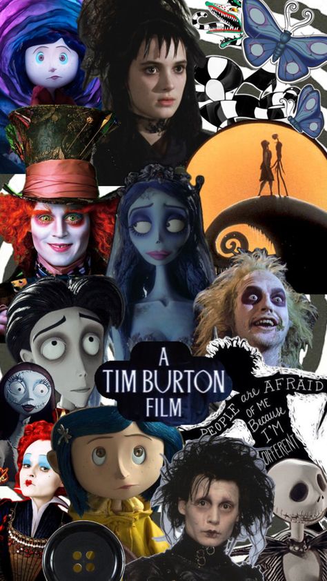 Tim Burton Wallpaper Aesthetic, Corpse Bride Nails, Tim Burton Wallpaper, Tim Burton Personajes, Tim Burton Art Style, Halloween Wallpaper Iphone Backgrounds, Tim Burton Style, $b Wallpaper, Tim Burton Art