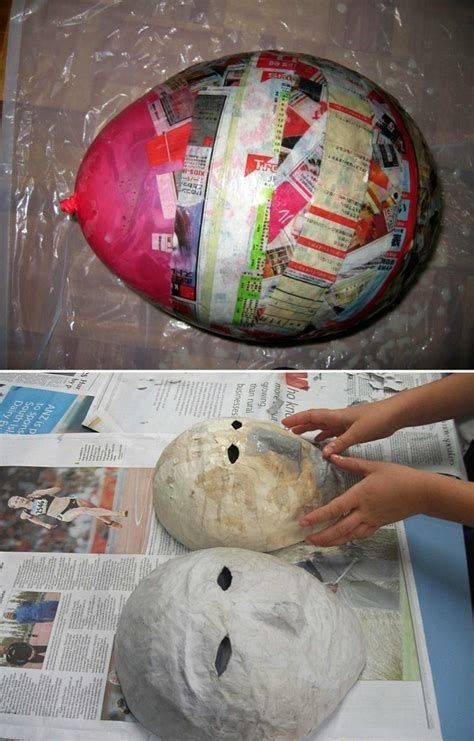 Mascara Papel Mache, Paper Mache Mask, Making Paper Mache, Paper Mache Art, Paper Mache Sculpture, Paper Mache Crafts, Paper Mask, Newspaper Crafts, Carnival Masks