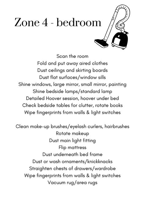 💡 PRINTABLES – ZONE 4 CLEANING/DECLUTTER LIST – Diane in Denmark Diane In Denmark, Flylady Zones, Declutter List, Fly Lady Cleaning, Decluttering List, Blank Document, Room Cleaning Tips, Fly Lady, Zone Cleaning