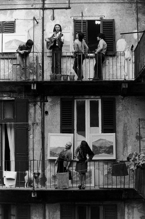 Italians are masters of embracing joy in the everyday, of living simply, but living right. Of eating well. Of loving. Of savouring moments. https://italysegreta.com/what-it-means-to-be-italian/ Black And White Photograph, Apartment, Black And White, Building, White, Black