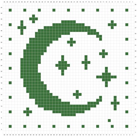 Moon Crochet Tapestry, Crochet Tapestry Pattern Black And White, Simple Crochet Grid Patterns, Tapestry Crochet Patterns Free Easy, Moon Grid Pattern, Pixel Grid Crochet Easy Simple, Grid Crochet Patterns 30x30, Small Grid Crochet Patterns, Crochet Grid Patterns Small Easy