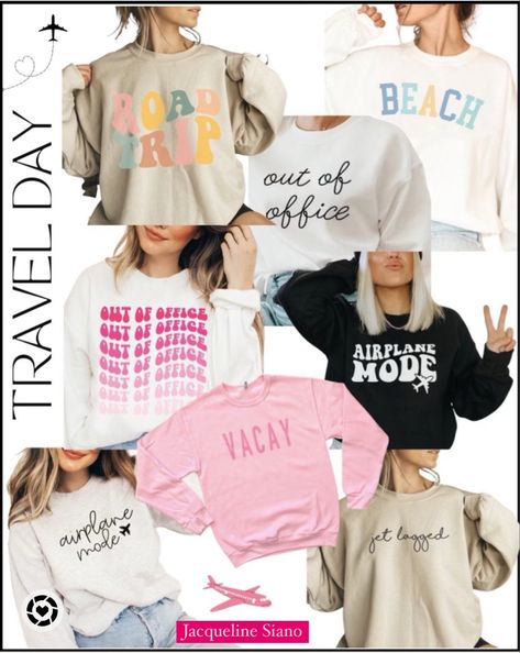 Airplane Mode Sweatshirt Travel. travel outfit. vacation travel outfit. trendsetter Travel Merch, Vacation Travel Outfit, Airplane Mode, Jet Lag, Vacation Travel, Cute Crafts, Travel Outfit, Beach Trip, Vacation Trips