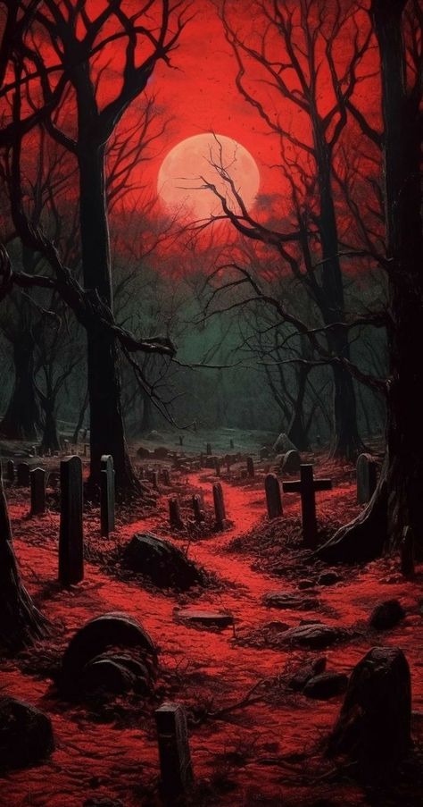 Swamp Art, Creepy Graveyard, Wallpaper Backgrounds For Iphone, Creepy Backgrounds, Halloween Wallpaper Backgrounds, Dark Landscape, Arte Peculiar, Horror Artwork, Gothic Fantasy Art