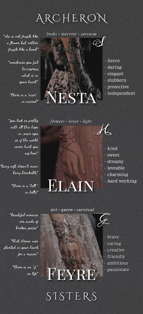 Feyre And Her Sisters, Nesta Archeron Style, Acotar Emerie Fanart, Feyre And Sisters, Nyx Acotar Aesthetic, A Court Of The Vampire Queen, Acotar Feyre Nesta And Elain, Elain Kills Hybern, Nesta Archeron Inspired Outfits