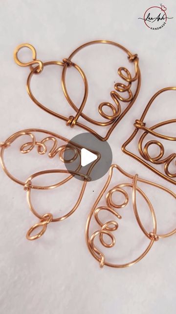 Lan Anh Handmade on Instagram: "#shortsvideo | "Love heart" pendant | simple DIY wire letters jewelry  #alphabet #diyproject #handmade" Wire Writing Tutorial, Letters Jewelry, Wire Letters, Letter Jewelry, Diy Letters, Wire Work Jewelry, Work Jewelry, August 15, Wire Work