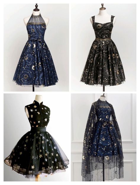 Space Themed Prom Dress, Moon Themed Dress, Eclipse Outfit Ideas, Lunar Clothes, Moon Dress Aesthetic, Star Themed Dress, Moon Themed Outfits, Astronomy Clothes, Space Themed Dress