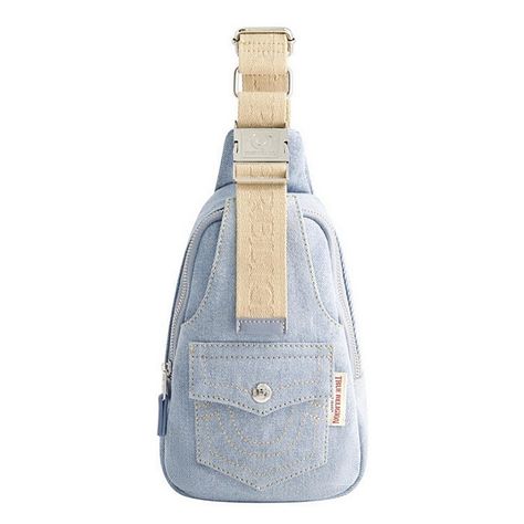 Light Denim True Religon, Womens Sling Bag, Horseshoe Logo, Crossover Bag, Denim Backpack, Crossover Bags, Backpack Free, Over The Shoulder Bags, Horse Shoe