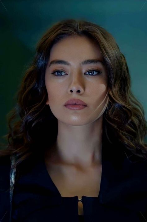 Neslihan Atagül, Brown Hair Blue Eyes, Turkish Actress, Blue Eyes, Brown Hair, Green, Hair, Blue, Beauty