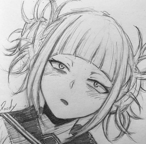 Mha Sketch, Anime Lineart, Toga Himiko, Best Anime Drawings, Easy Drawings Sketches, Character Sketches, Mechanical Pencil, Anime Drawings Tutorials, Anime Character Drawing