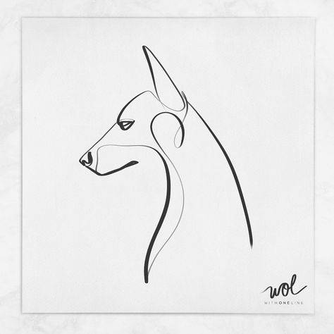 Minimal Doberman Tattoo with one line Doberman Line Art Tattoo, Three Doberman Tattoo, Two Doberman Tattoo, Doberman Tattoo Ideas, Doberman Line Drawing, Doberman Boy, Doberman Tattoo, Xare, One Line Tattoo