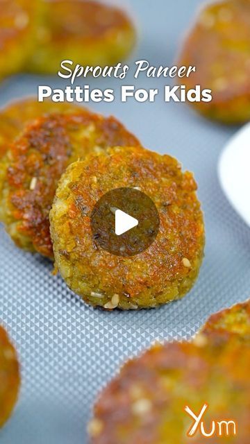 Sprouts Snacks, Paneer Patties, Sprouts Recipes Indian, Indian Snacks For Kids, Paneer Snacks, Indian Baby Food Recipes, Kids Recipe, Paneer Recipe, Kids Cooking Recipes