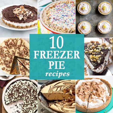 10 Freezer Pies | The Cookie Rookie | Bloglovin’ Pies To Freeze Ahead, Pies That Can Be Frozen, Freezer Pie Filling, Freezer Pies Recipes, Freezer Desserts Make Ahead, Freezer Pies, Freezer Pie, Frozen Pies, Purple Pie