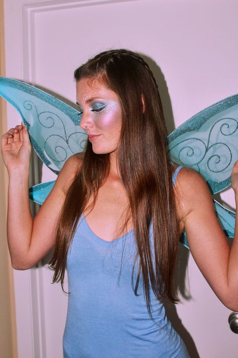 #fairy #halloween #faerie #costume #makeup #butterfly #blue #wings #magical #mystical #fantasy Fairy Costume Blue, Blue Butterfly Costume, Blue Fairy Costume, Faerie Costume, Fairy Halloween, Butterfly Costume, Butterfly Blue, Blue Fairy, Blue Wings