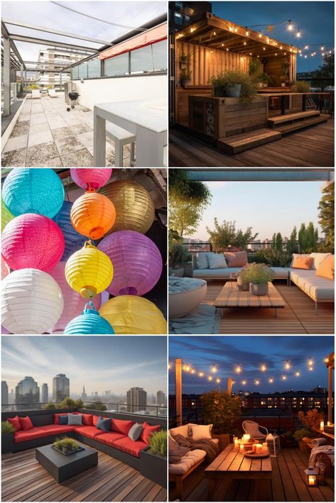 🏡🎨 Spice up your outdoor space with stunning design ideas you never thought possible! 🌱🌺 https://rooferdigest.com/covered-small-roof-terrace-design-ideas/ Small Roof Terrace, Terrace Design Ideas, Roof Terrace Design, Portable Fire Pits, Mosaic Floor Tile, Wooden Pergola, Outdoor Blankets, Built In Seating, Terrace Design