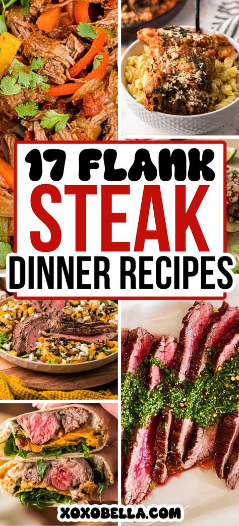 Recipes to make using flank steak Healthy Steak Recipes, Healthy Steak, Steak Dinner Recipes, Steak Dinners, Beef Flank Steak, Flavorful Dinner, Cut Recipe, Flank Steak Recipes, Steak Dishes