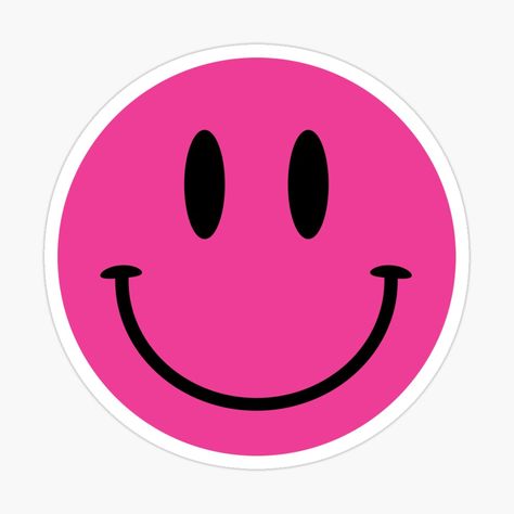 Get my art printed on awesome products. Support me at Redbubble #RBandME: https://www.redbubble.com/i/sticker/Pink-Smiley-by-vonkhalifa15/65239883.EJUG5?asc=u Smile Sticker Aesthetic, Pink Emoji Wallpaper, Stickers Rosas, Pink Nation Wallpaper, Smiley Face Wallpaper, Grain Wallpaper, Preppy Aesthetic Wallpaper, Smiley Sticker, Pink Smiley Face