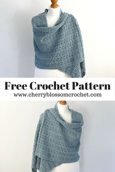 Diy Yarn Weaving, Modern Shawl Crochet, Fancy Crochet Patterns, Crochet Shawl Scarf Pattern Free, Oversized Shawl Crochet Pattern, Worsted Weight Shawl Patterns, Rectangle Wrap Crochet Pattern, Crochet Wrap Pattern Free Rectangle, Ruana Pattern Crochet Free