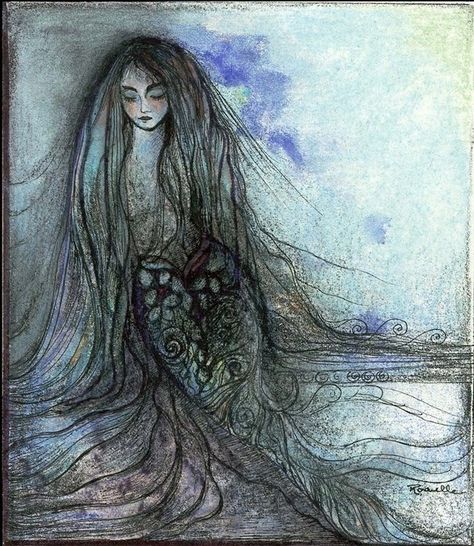 Mermaid Print by rochelle31 on Etsy, $15.00 3 Mermaids, Water Spirits, Siren Mermaid, Water Spirit, Mermaid Drawings, Emo Art, Mermaid Tale, Creature Artwork, Mermaid Dreams