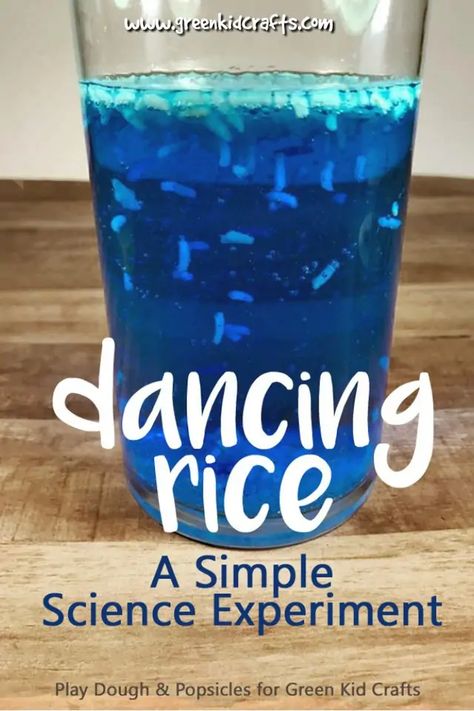 Dancing Rice Experiment, Dancing Rice, Vetenskapliga Experiment, Aktiviti Tadika, Kitchen Science Experiments, Green Crafts For Kids, Kitchen Science, Experiment For Kids, Science Experiments For Preschoolers