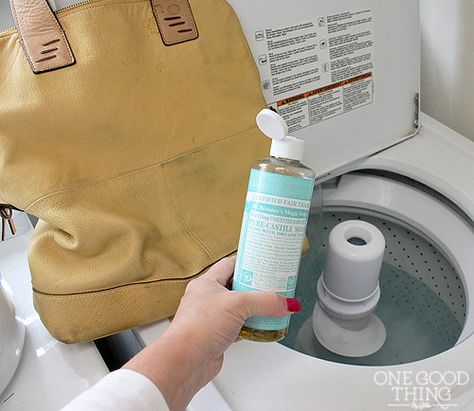 How To Wash A Leather Purse - Yes, I Said WASH! - One Good Thing by Jillee Purse Cheap, Purse Coach, Mk Bags, Pins And Needles, Diy Cleaning Products, Coach Purse, Cleaning Solutions, Household Hacks, Cleaning Tips