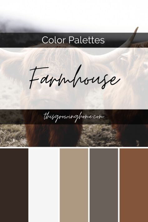 Western Home Interior Wall Colors, Earthy Farmhouse Color Palette, Western Living Room Colors, Farmhouse Palette Paint Colors, Barndominium Interior Color Schemes, Modern Farmhouse Color Pallet, Rustic Interior Color Schemes, Western Paint Palette, Rustic Office Color Scheme