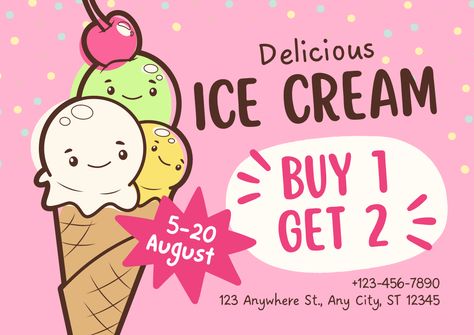 See more templates in my Canva portfolio 👉 https://www.canva.com/p/olegnik/ ⭐️ This design meets the following characteristics: ice cream shop illustrative promotion marketing pink playful advertise creative ice cream cone Advertisment Poster Products, Ice Cream Poster Design Creative, Advertisement Poster Drawing, Advertisement Poster Product, Product Poster Design Marketing, Ice Cream Advertisement, Product Advertising Design, Ice Cream Advertising, Poster Ice Cream