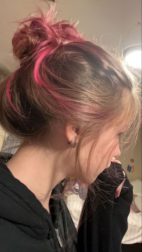 Brown To Pink Balayage, Pink Hair Streaks, Pink Balayage, Pink Hair Dye, Ava Max, Dyed Hair Inspiration, Hair Streaks, Dirty Blonde Hair, Pretty Hair Color