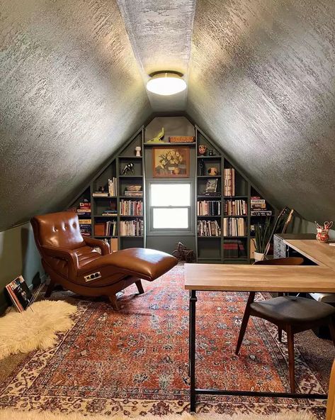 30 Inspiring Ideas for Small Attic Rooms With Low Ceilings Attic Game Room Ideas Small, Loft Extensions, Small Attic Room Ideas, Low Ceiling Attic, Small Attic Bedroom, Attic Design Ideas, Small Attic Room, Attic Room Ideas, Mom Cave