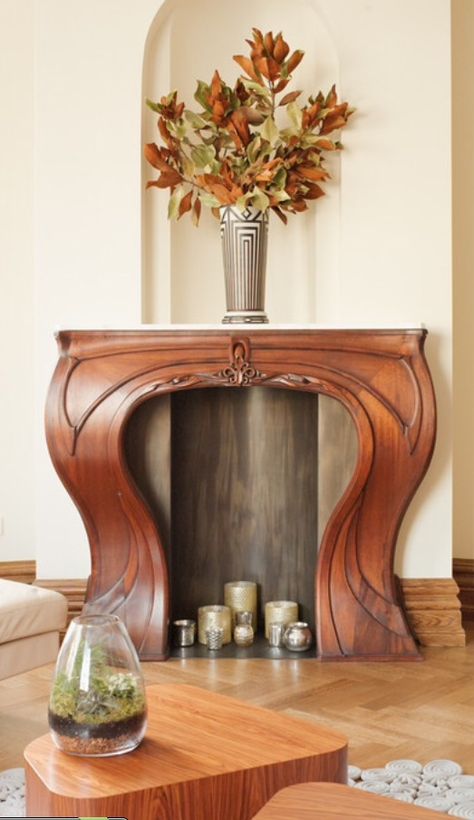 Art Nouveau Design - Wooden Mantle