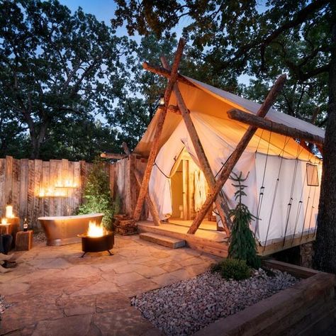 Camp Long Creek | Glamping at Big Cedar Lodge | Branson MO Camping Sauvage, Glamping Resorts, Outdoor Tub, Table Rock Lake, Glamping Site, Table Rock, Luxury Tents, Luxury Camping, Camping Glamping