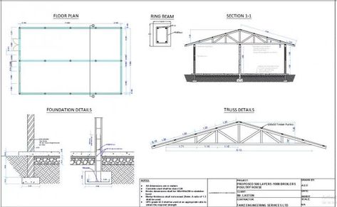 1000 Broilers Poultry House Design Drawing Broiler Chicken House Design, Chicken House Ideas Buildings, Poultry House Design, Chicken Farm Design, Diy Hen House, Chicken House Plans, Chicken Pens, Home Decor Ideas Paper, Poultry Farm Design