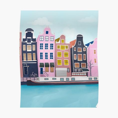 Get my art printed on awesome products. Support me at Redbubble #RBandME: https://www.redbubble.com/i/poster/Amsterdam-city-by-Peya/64248693.LVTDI?asc=u Amsterdam Art, Framed Art Wall, Modern Framed Art, Comic Poster, Small Framed Art, Amsterdam City, City Illustration, Illustration Wall Art, Brown Frame