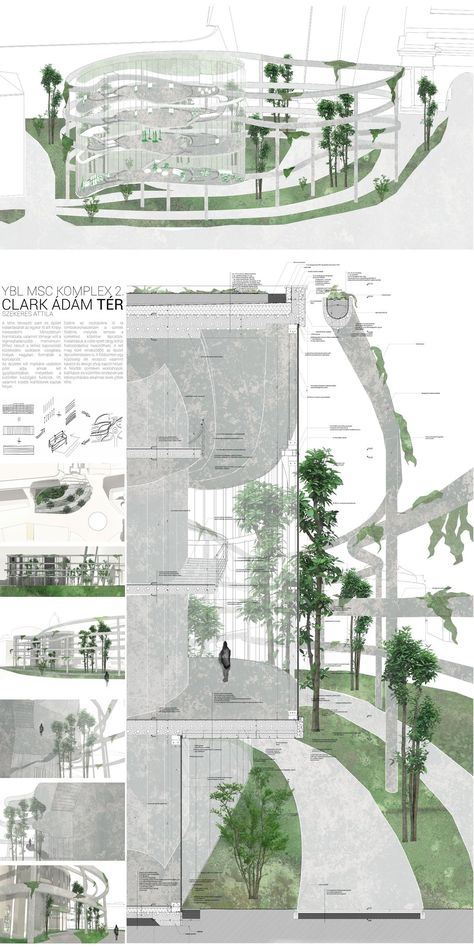 Urban Complex Architecture, Panel Layout Design, Complex Architecture, Biophilic Architecture, Architecture Design Presentation, Architecture Portfolio Layout, Presentation Board Design, Landscape Design Drawings, Complex Design