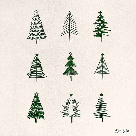 #bujoinspiration hashtag on Instagram • Photos and Videos Watercolor Christmas Cards Diy, Tree Drawing Simple, Winter Christmas Tree, Holiday Wallpapers, Christmas Tree Drawing, Whimsical Christmas Trees, Bujo Planner, Minimalist Christmas Tree, Ornament Drawing