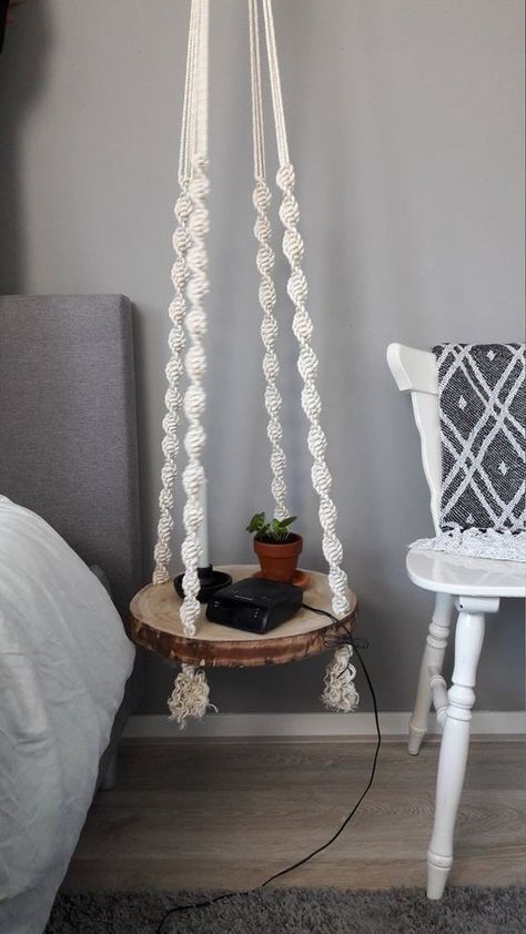 Brimnes Bed, Macrame Tree, Koti Diy, Macrame Home, Floating Table, Macrame Home Decor, Macrame Wall Hanging Diy, Dekor Diy, Diy Casa