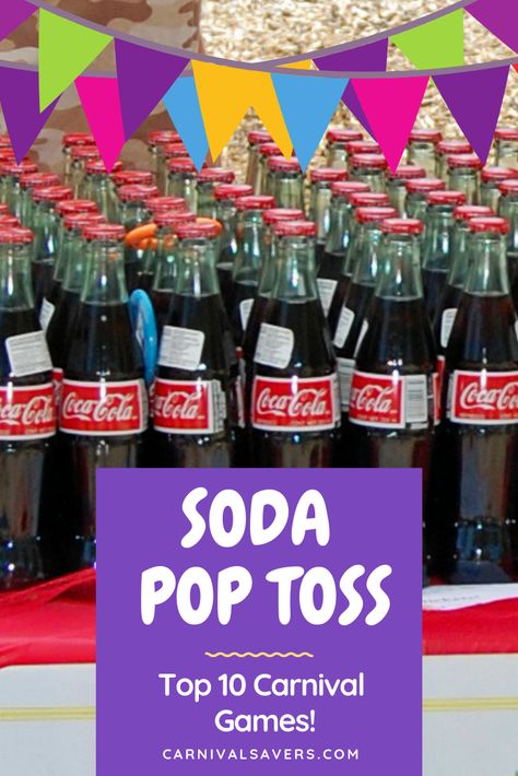 Kids love the Soda Pop Ring Toss! Easy to set up and can be played by all ages - adults too! Carnival Game Ideas, Kids Fest, Diy Carnival Games, Backyard Carnival, Carnival Games For Kids, Amethyst Wedding Band, Birthday Games For Adults, Diy Carnival, Carnival Ideas