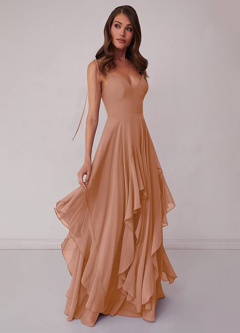 BARBIE™ ❤ AZAZIE 1004 - Bridesmaid Dresses Rose Bridesmaid Dress, Peach Bridesmaid, Peach Bridesmaid Dresses, Dusty Peach, Dusty Rose Bridesmaid Dresses, Rose Bridesmaid Dresses, Pink Bridesmaid Dress, Azazie Bridesmaid Dresses, Dress Bridesmaid