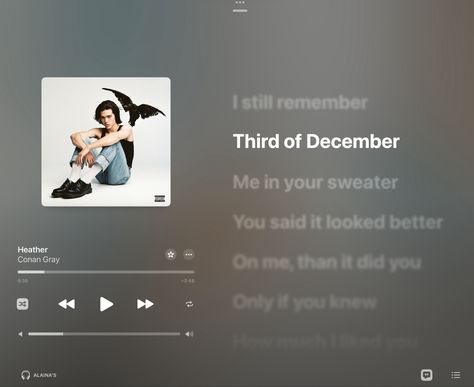 I STILL REMEBER THIRD OD DECEMBER ME IN YOUR SWEATER YOU SAID IT LOOKED BETTER #conangray #christmas #december #heather 3rd Of December Heather, Heathers Quotes, 3rd Of December, Christmas December, Conan Gray, Grey Sweater, Heathers, Collage, Quotes