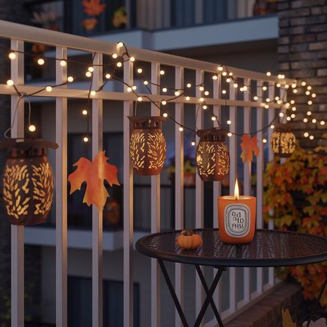 Fall Balcony decor Ideas💖💖💖 Balcony Decor, Balcony