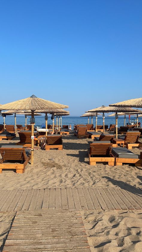 One of the best golden sand beaches on the island of Rhodes. Rhodes Beach Club, Rhodes Greece Beach, Rhodes Beaches Greece, Ronda Beach Rhodes, Greece Aesthetics Rhodes, Rhodes Aesthetic Greece, Rhodes Aesthetic, Trips Aesthetic, Zepeto Background Aesthetic Living Room