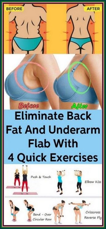 Eliminate Back Fat and Underarm Flab With 4 Quick Exercises Back Fat Workout, Armpit Fat, Back Fat, Lose 50 Pounds, Back Exercises, Stubborn Belly Fat, Quick Workout, Lose Belly, Easy Workouts