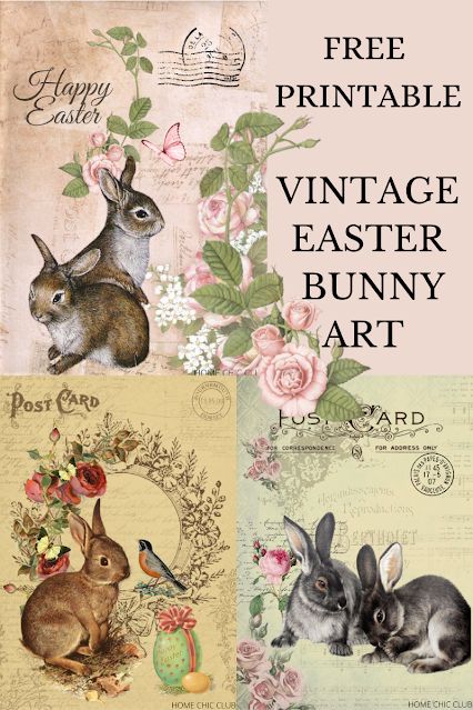 Vintage Easter Printables, Easter Bunny Art, Vintage Easter Bunny, Easter Wall Art, Free Vintage Printables, Easter Printables Free, Easter Prints, Free Printable Art, Vintage Rabbit