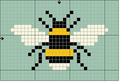 Bee Pixel Art, فن النسيج, Pola Bordir, Buku Harry Potter, Pola Gelang, Pola Kristik, Pixel Pattern, Crochet Tapestry, 자수 디자인