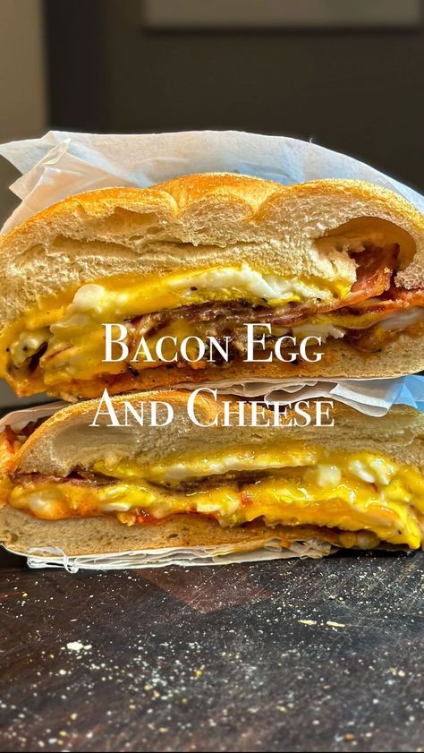 Rocco | Home Cooked Recipes on Instagram: “NYC Staples | EP1: Bacon Egg & Cheese Only true New Yorkers will know what this means - LMGABEACSPK! Comment below if you know! Follow…” Bacon Egg And Cheese New York, Kaiser Roll, Bacon Egg Cheese, Homemade Pita Bread, Kaiser Rolls, Bacon Egg And Cheese, Egg Cheese, Egg And Cheese, American Cheese