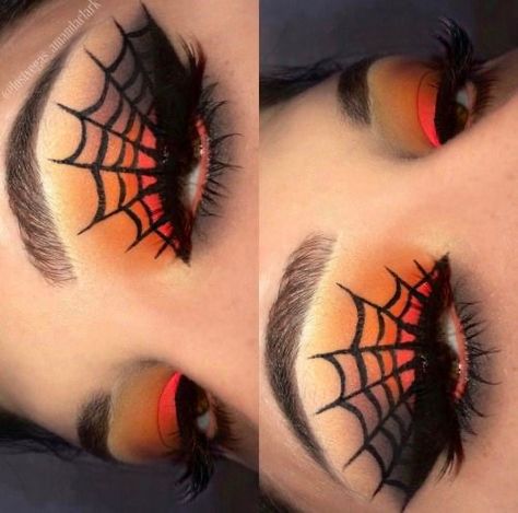 Makeup Looks Creative, Funny Quotes About Work, Costume Duo, Makeup Advent Calendar, Halloween Eyeshadow, Maquillage Halloween Simple, Spider Makeup, Quotes About Work, Crazy Eye Makeup