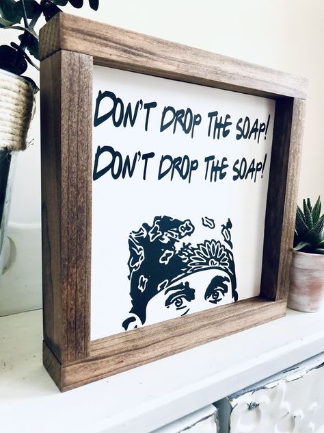 Work Office Bathroom Ideas, The Office Wall Art, The Office Bathroom Decor, The Office Bathroom, Prison Mike The Office, The Office Gifts, The Office Decor, Hollywood House, Prison Mike