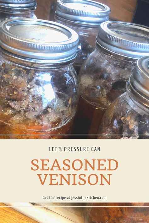 Deer Stew, Canning Venison, Canned Venison, Venison Stew, Venison Roast, Canning Process, Low Acid Recipes, Ground Venison, Deer Meat Recipes