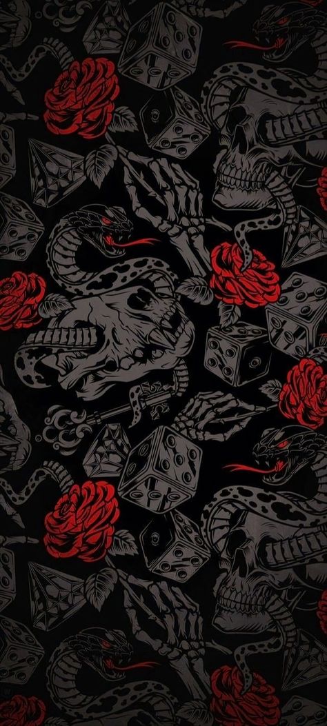 Red Skulls Wallpaper, Iphone Wallpaper Skull, Iphone Wallpapers Hd, The Gambler, Iphone Wallpaper Hd, Wallpapers Ipad, Goth Wallpaper, Gothic Wallpaper, Ipad Wallpapers