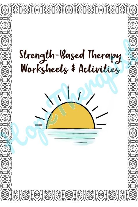 Strengths Based Therapy Activities, Strength Based Therapy Activities, Adlerian Therapy, Behavioral Specialist, Family Therapy Activities, Personal Strengths, Mindful Monday, Therapy Interventions, Counseling Worksheets