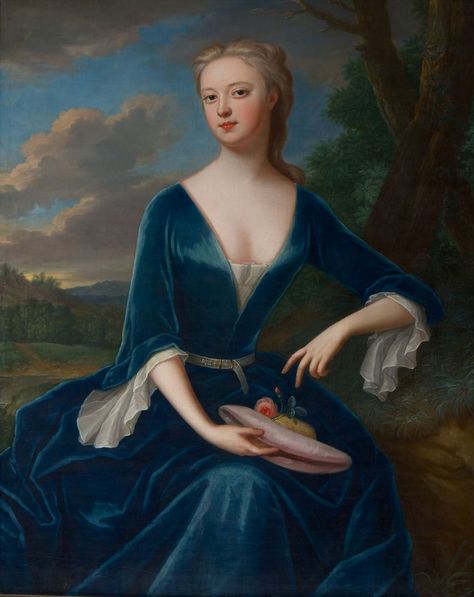 Portrait of Hannah Sophia Chambers, wife of Brownlow, 8th Earl of Exeter, Maria Verelst (1680-1744). | Burghley Collections 1720s Fashion, 18th Century Portraits, Tableaux Vivants, Victorian Paintings, Historical Painting, 18th Century Fashion, Wow Art, Victorian Art, Historical Art